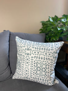 18" Green Primitive Print Pillow Covers - InRugCo Studio & Gift Shop