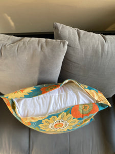 20" Blue Folk Flowers Pillow Covers - InRugCo Studio & Gift Shop