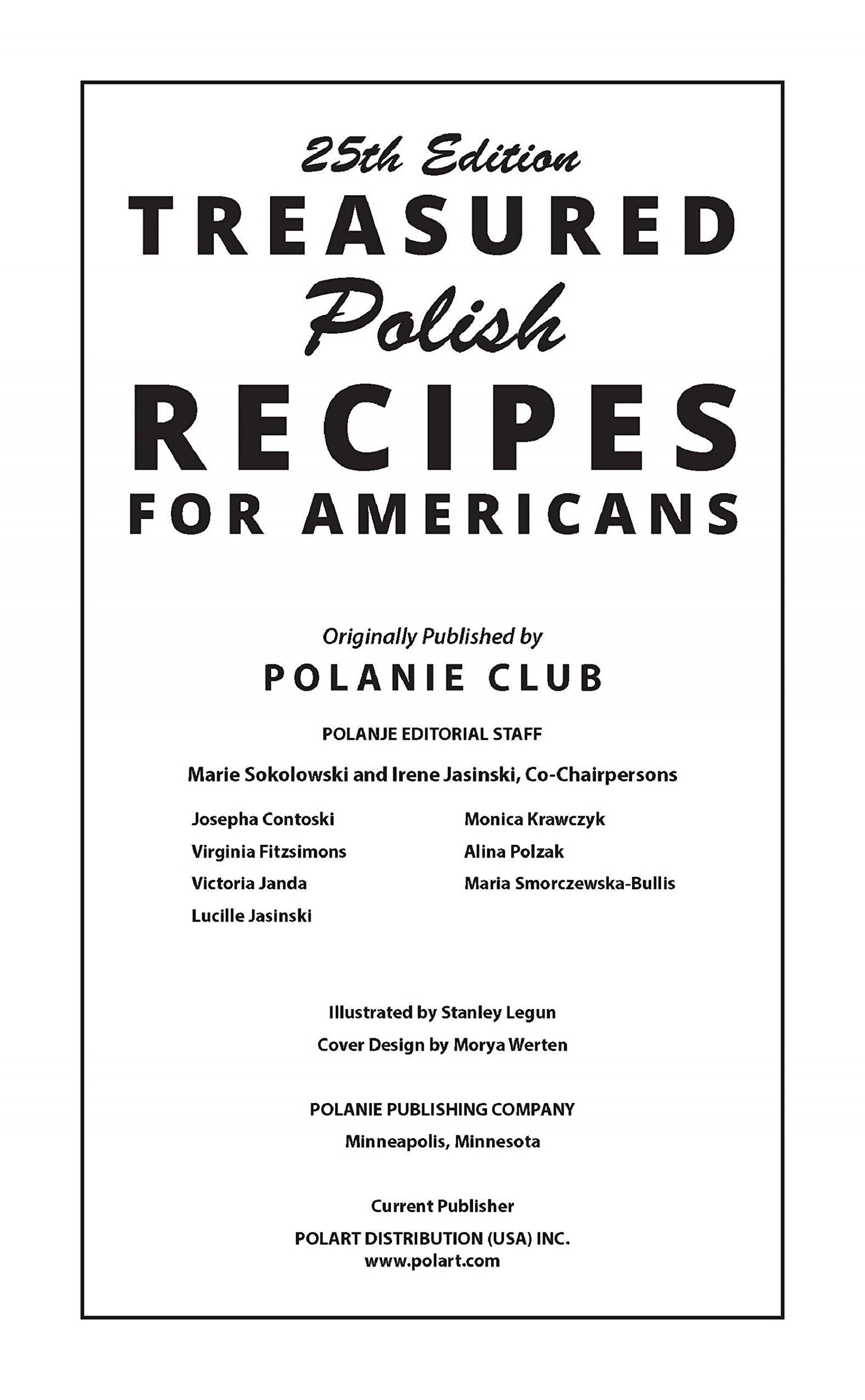 25th editions polish cookbook