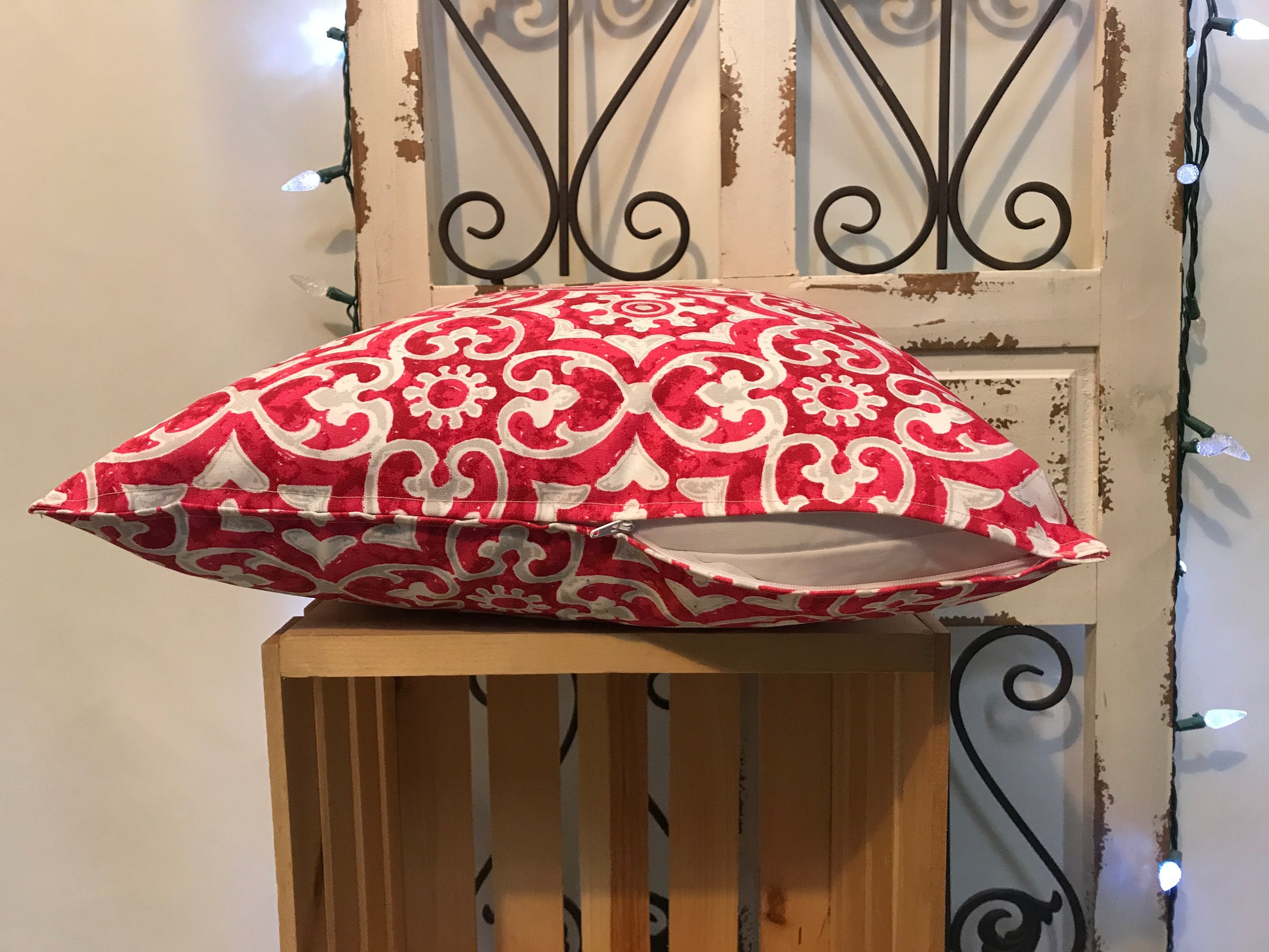 18" Red & Grey Pillow Covers - InRugCo Studio & Gift Shop