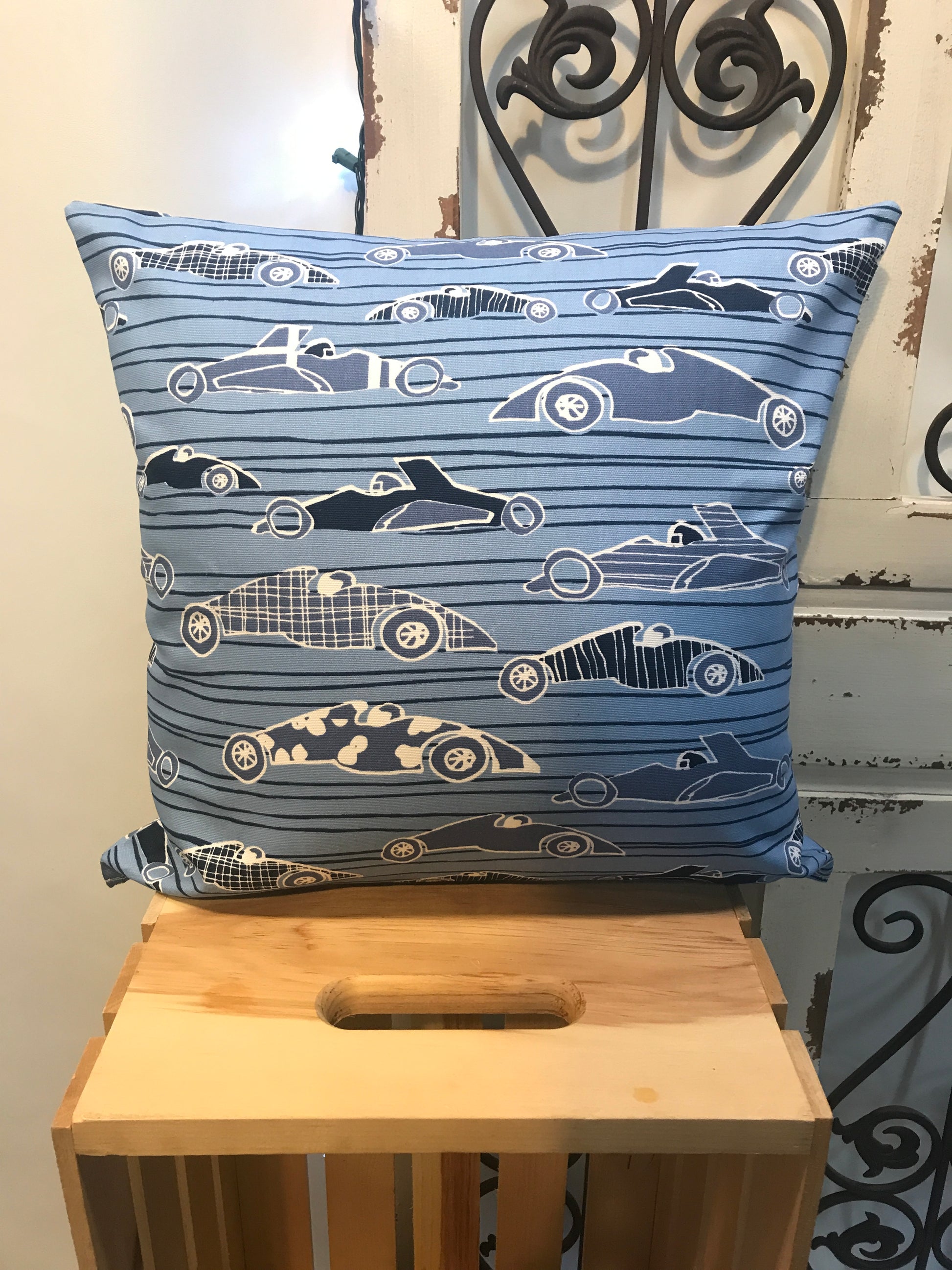 18" Race Cars Pillow Covers - InRugCo Studio & Gift Shop