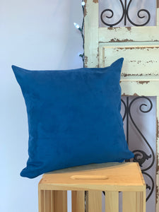 18" Solid Royal Blue Microsuede Pillow Covers - InRugCo Studio & Gift Shop