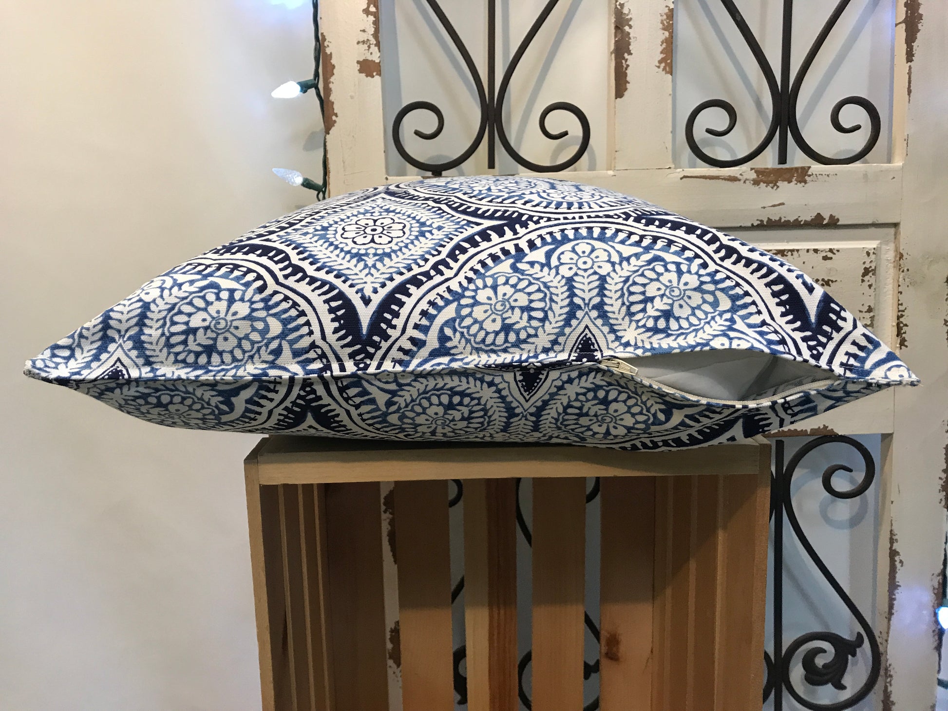 18" Kaleidoscope Blue Pillow Covers - InRugCo Studio & Gift Shop
