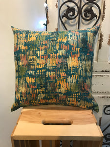 18" Orange, Blue, Green Brush Strokes Pillow Covers - InRugCo Studio & Gift Shop