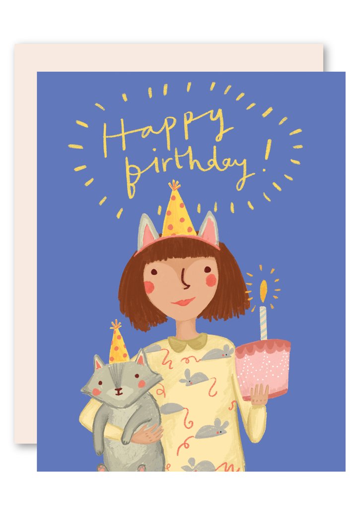 Cat Hat Birthday Card | Pencil Joy