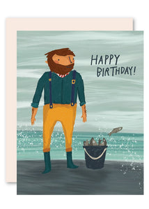 Fisherman Birthday Card | Pencil Joy