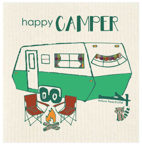 Swedish dishcloth happy camper chairs studio potluck press sd033