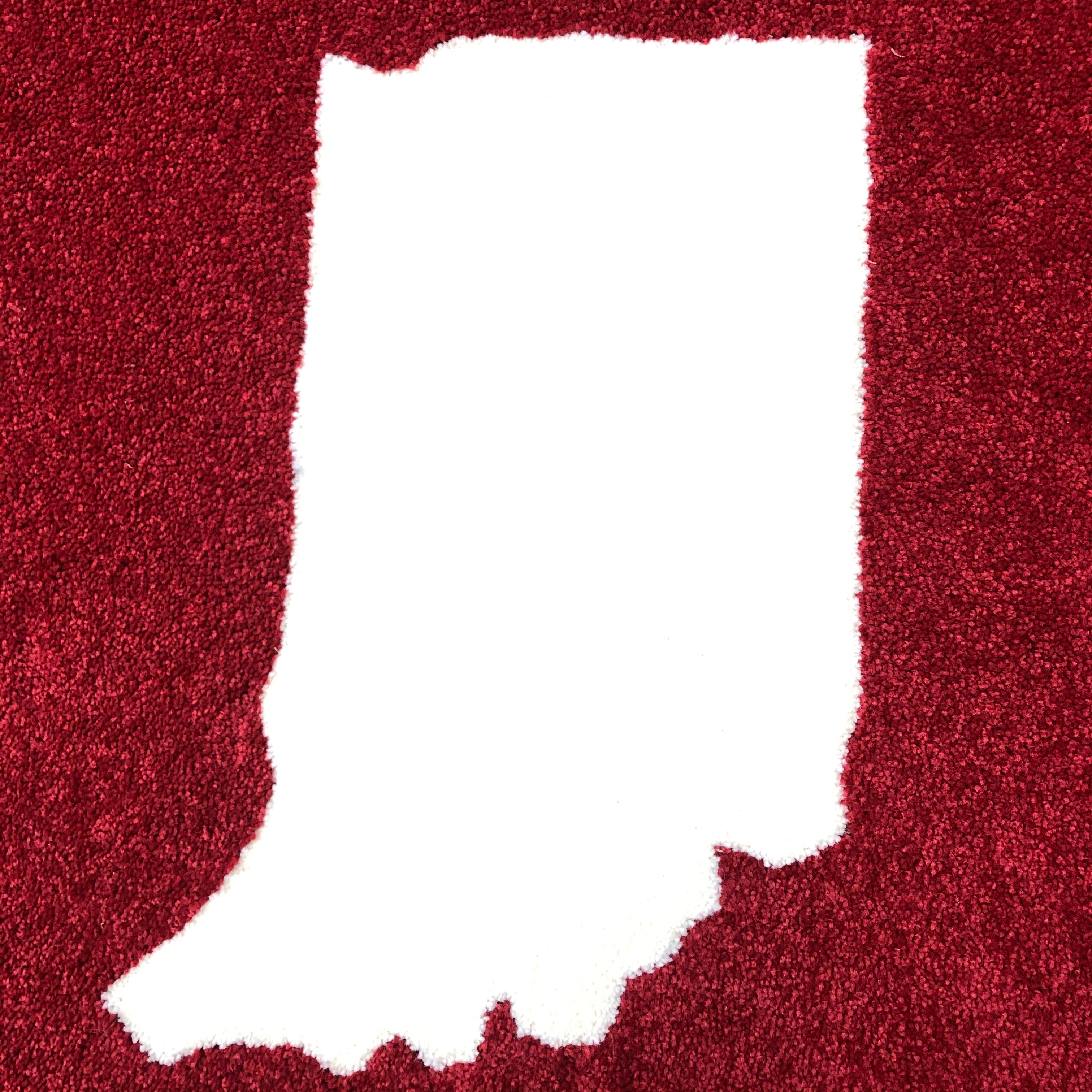 Indiana Area Rug | Indiana State Silhouette Shape | IU Area Rug ...