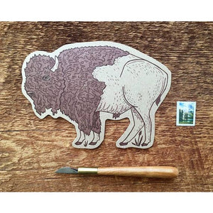 bison postcard