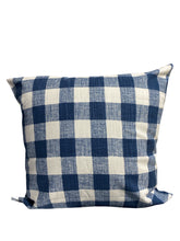 Load image into Gallery viewer, blue and white plaid 18x18 pillow