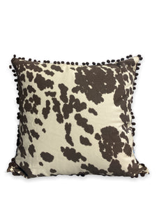 brown cow print pillow