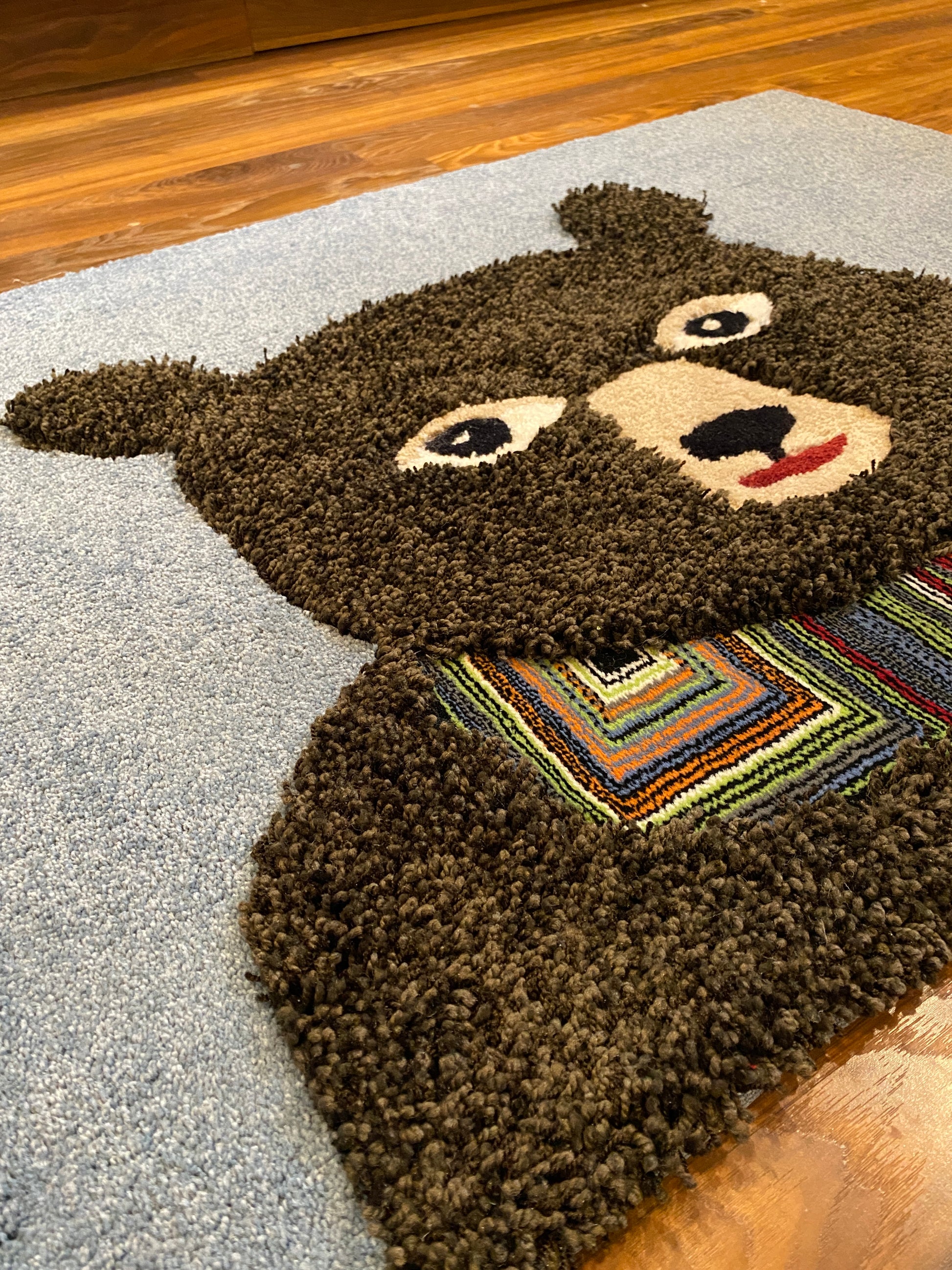 Christmas bear area rug indiana rug co