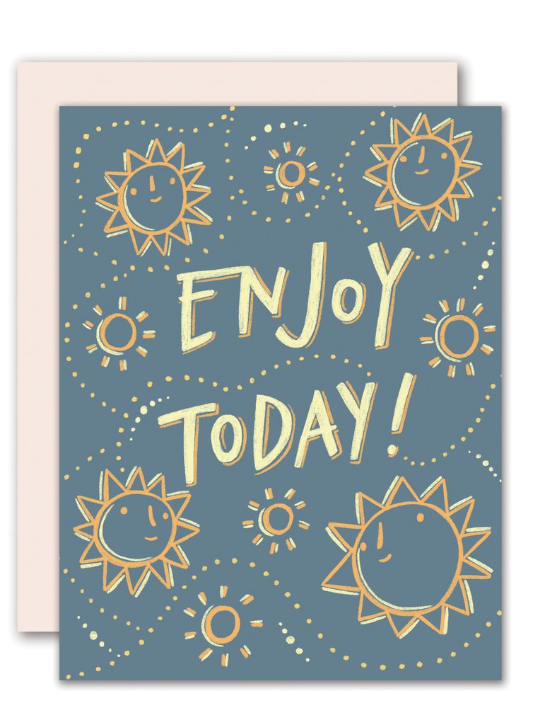 enjoy today encouragement card pencil joy
