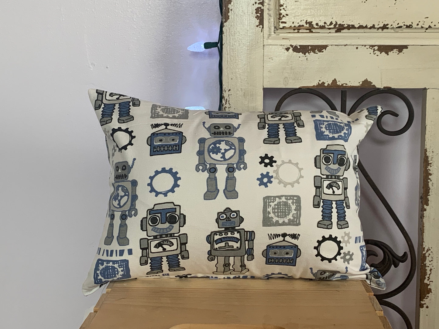 Lumbar (12" x 16") Robot Gear Pillow Covers - InRugCo Studio & Gift Shop