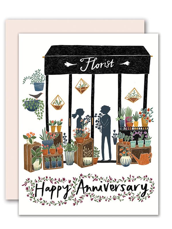 florist anniversary card