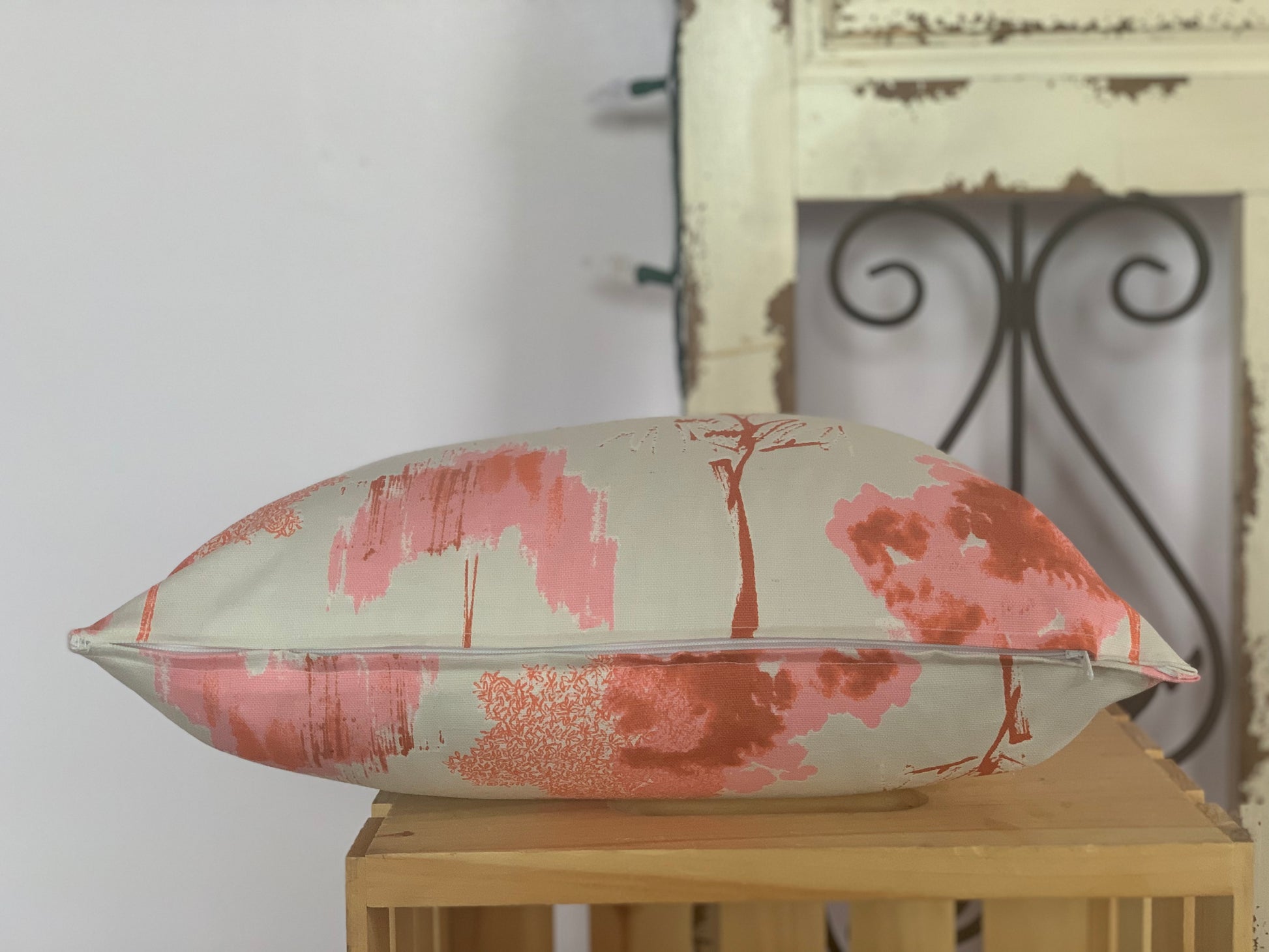 Lumbar (12" x 16") Coral Abstract Foliage Pillow Covers - InRugCo Studio & Gift Shop