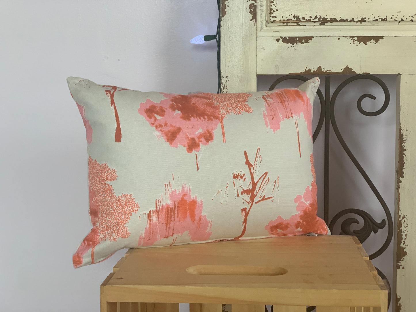 Lumbar (12" x 16") Coral Abstract Foliage Pillow Covers - InRugCo Studio & Gift Shop