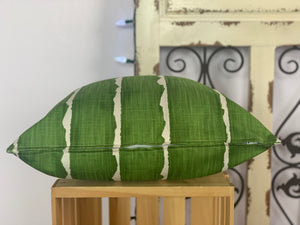18" Green w/ White Stripe Pillow Covers - InRugCo Studio & Gift Shop