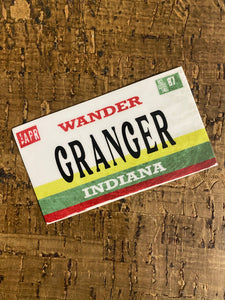 granger indiana wander sticker