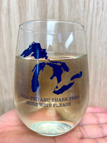 Great Lakes unsalted and shark free wine tumbler
