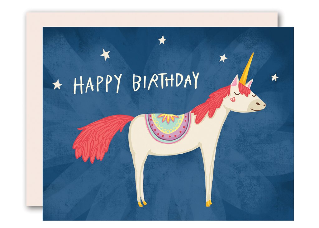 happy birthday unicorn pencil joy