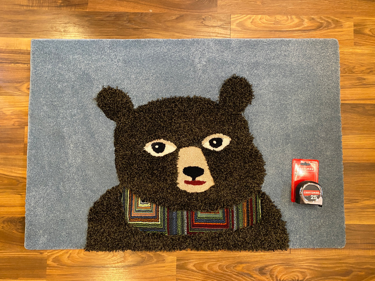 holiday black bear rug inrugco