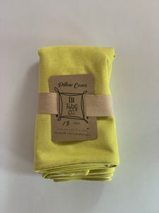 18" Chartreuse Solid Microsuede Pillow Covers - InRugCo Studio & Gift Shop
