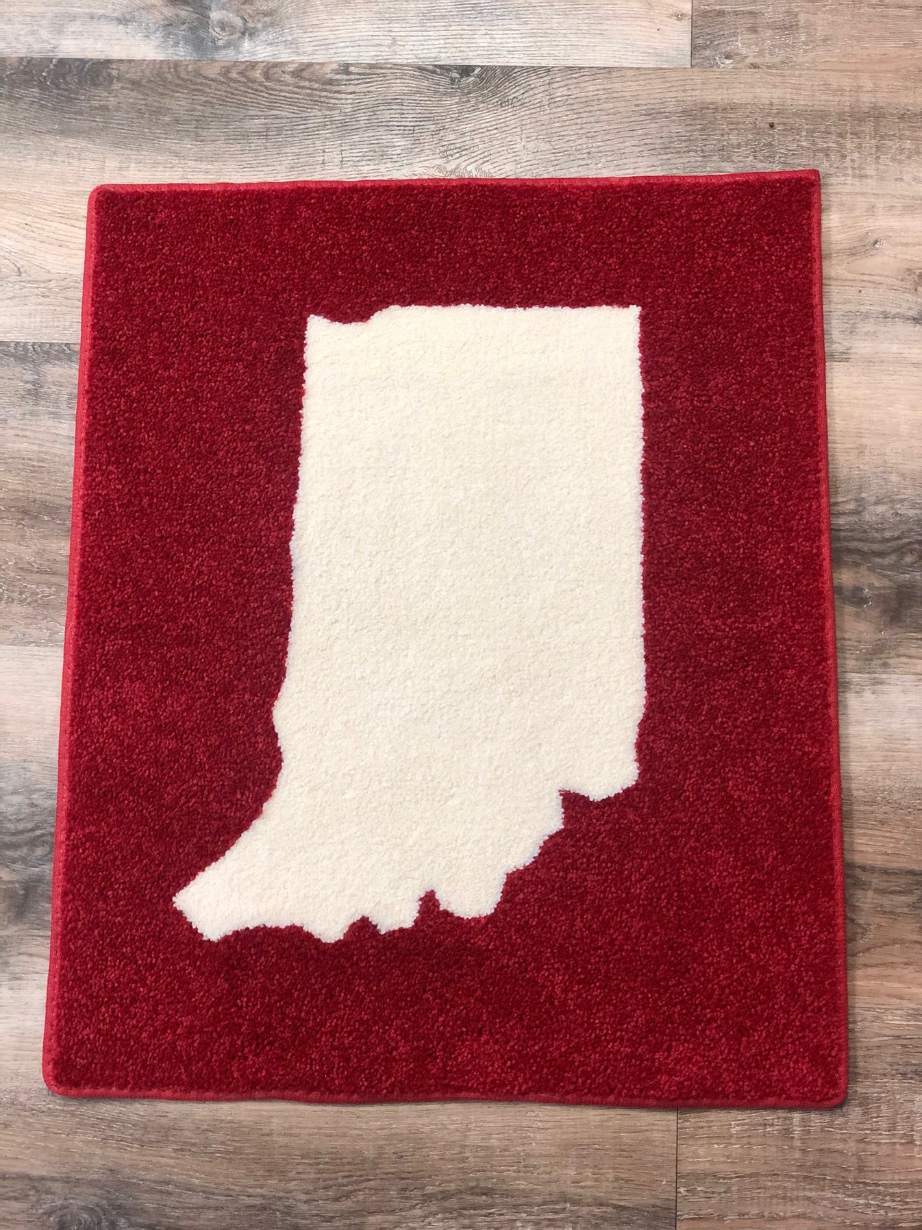 Indiana Area Rug | Indiana State Silhouette Shape | IU Area Rug ...