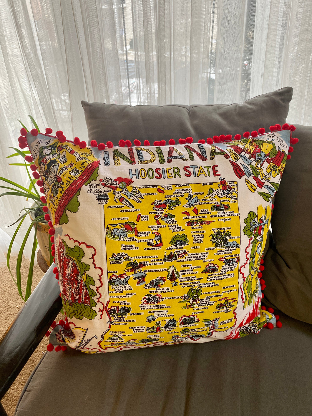 indiana vintage map illow