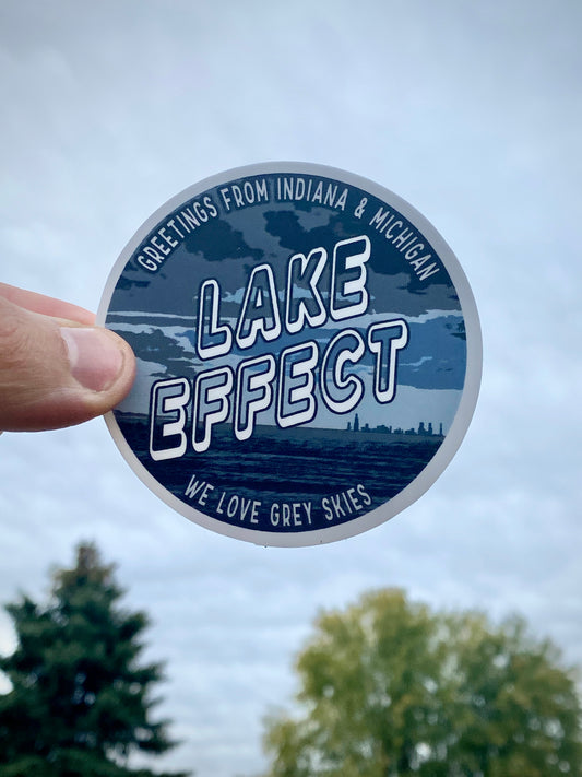 lake effect I love grey skies sticker inrugco