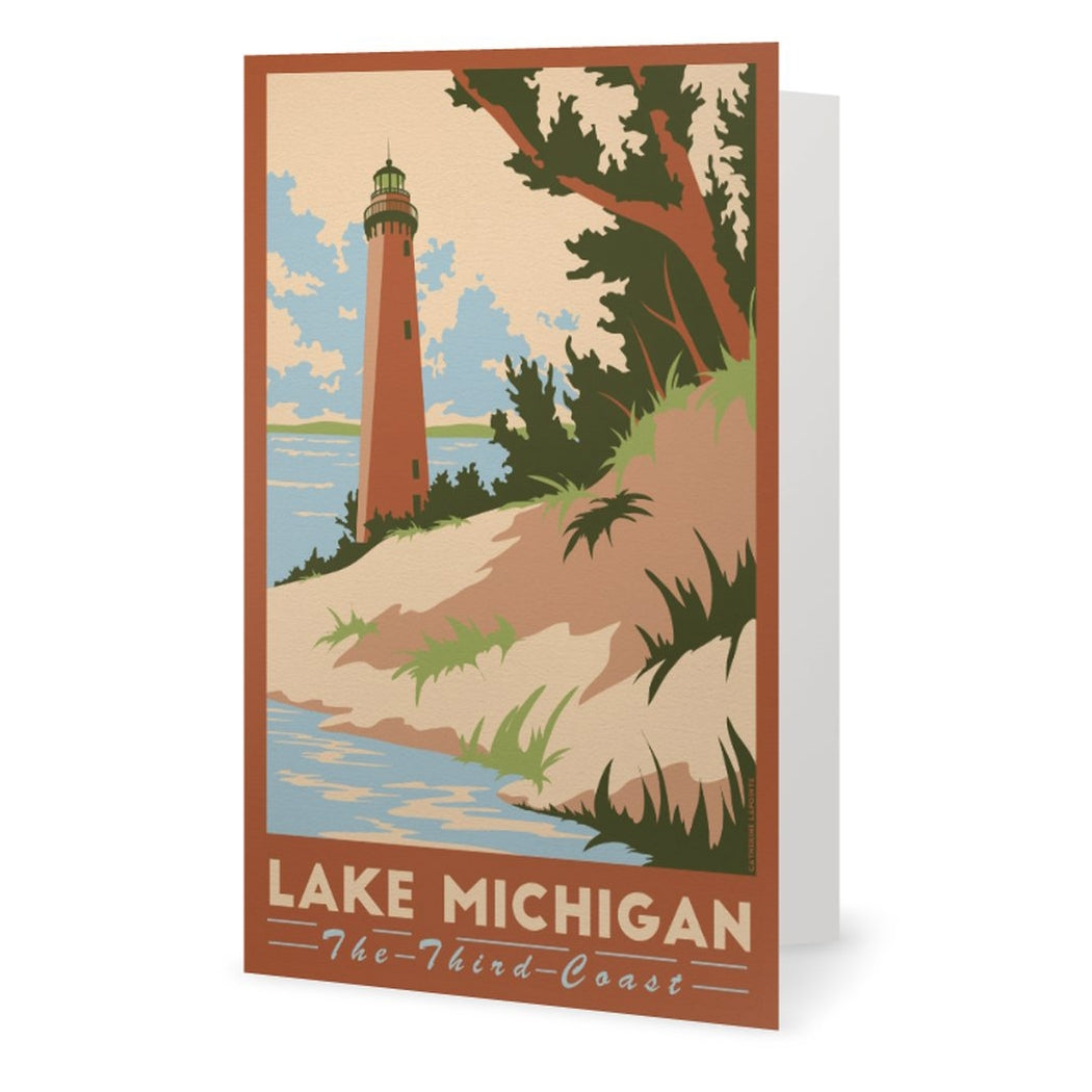 Lake Michigan dunes greeting card