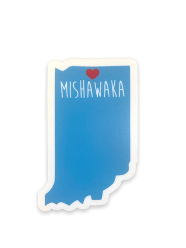 mishawaka indiana heart sticker