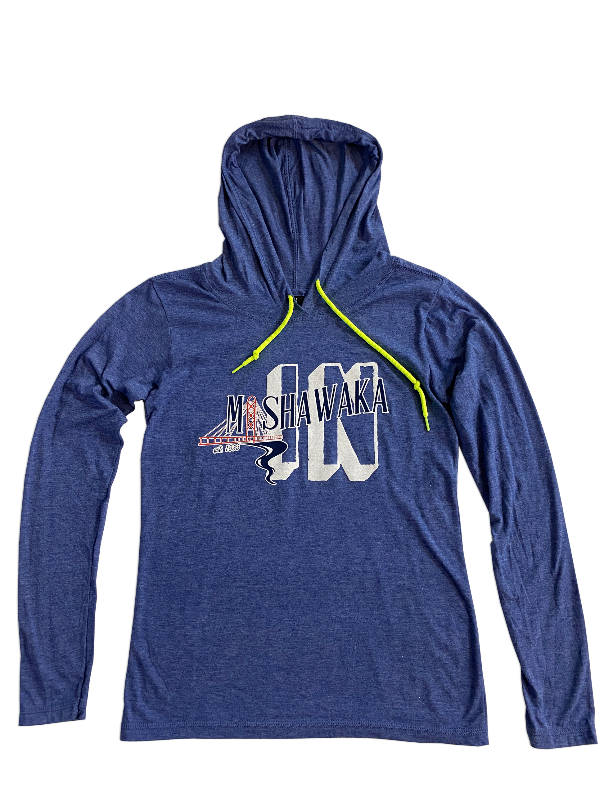 Mishawaka, Indiana Women's Long Sleeve Shirt w/Hood - InRugCo Studio & Gift Shop