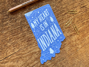 Indiana Sticker | My Heart is in Indiana - InRugCo Studio & Gift Shop