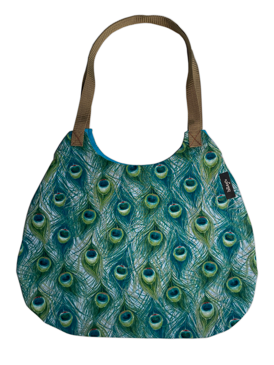 peacock feather market bag inrugco