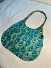 Load image into Gallery viewer, peacock feathers market bag