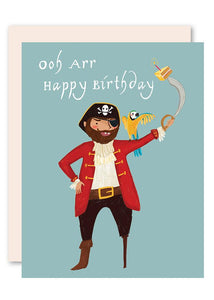 pirate birthday card pencil joy