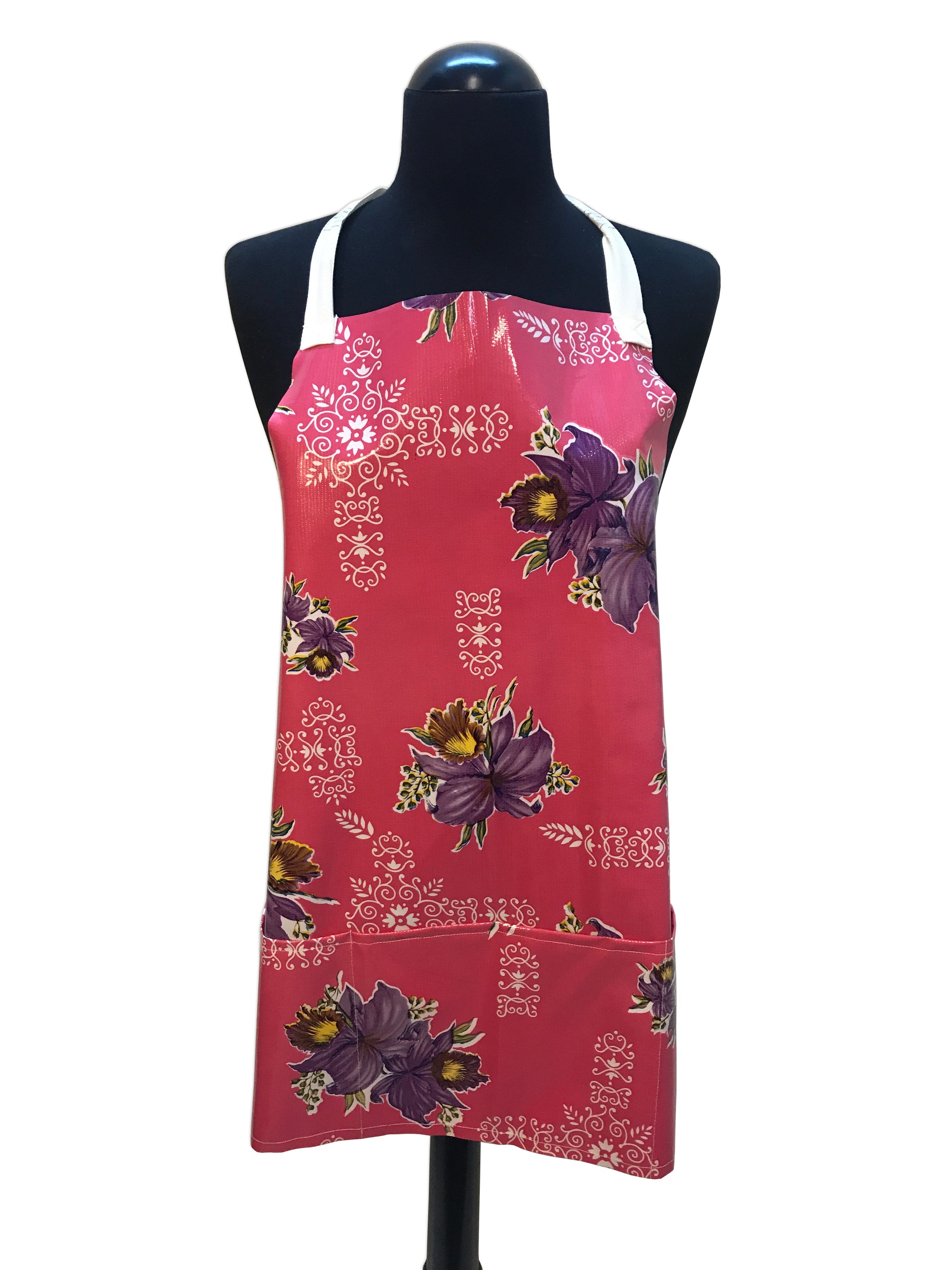 Purple Flowers Oil Cloth Apron - InRugCo Studio & Gift Shop