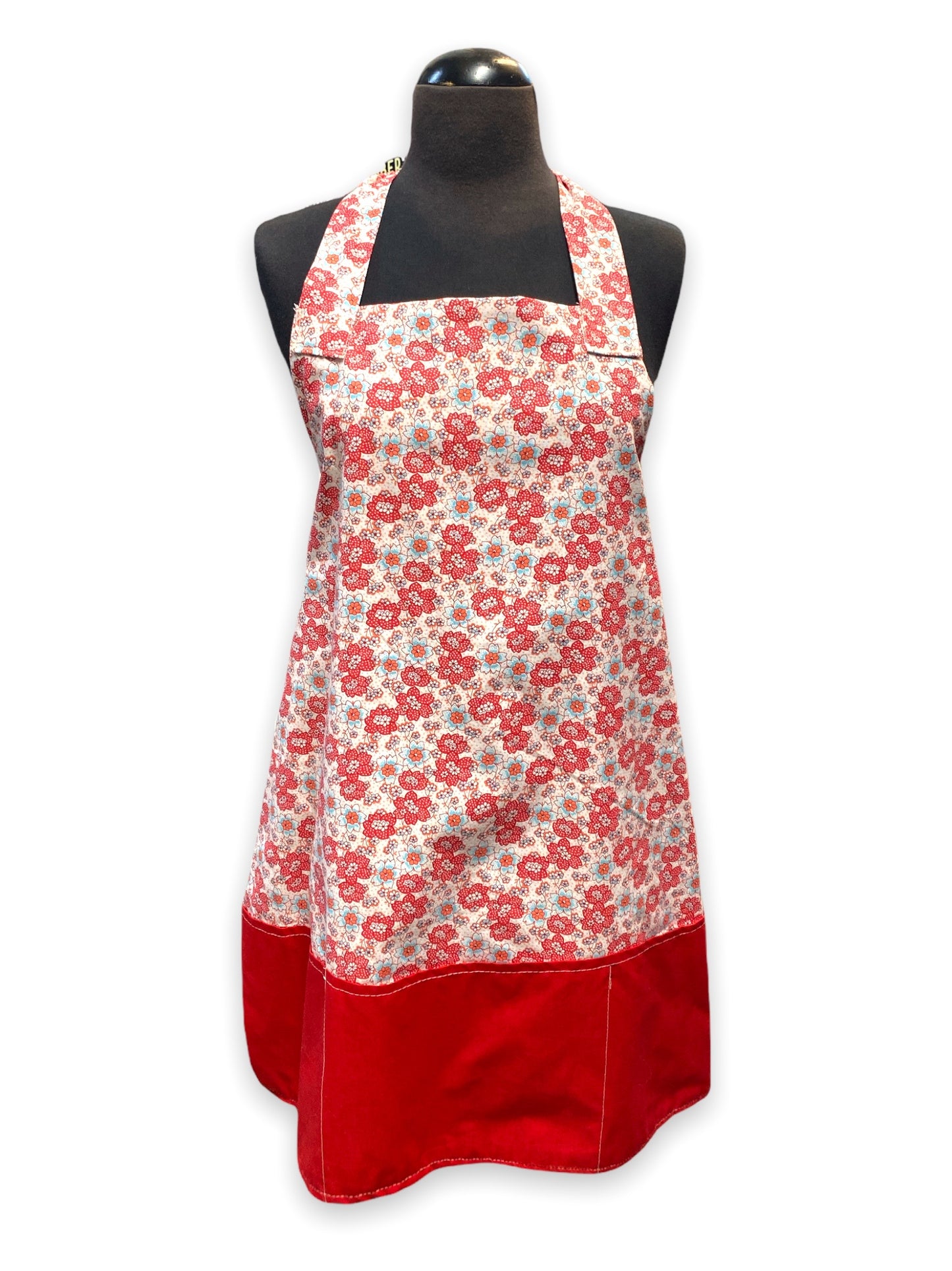 red flowers apron inrugco