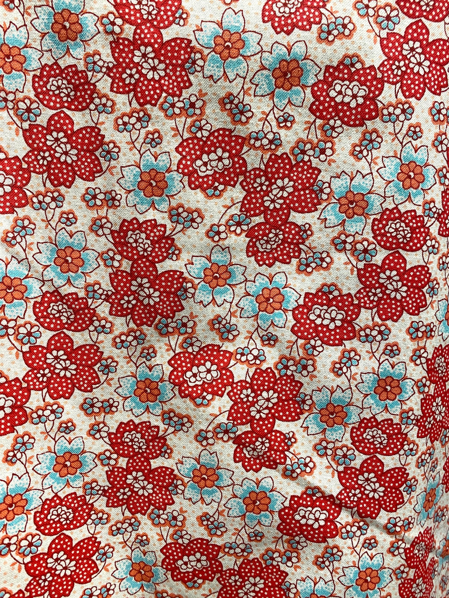 red flowers fabric apron inrugco