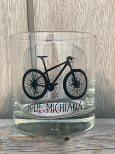 ride Michiana whiskey glass