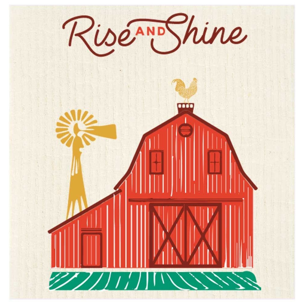 rise and shine barn swedish dishcloth