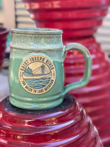Saint Joseph River green mug