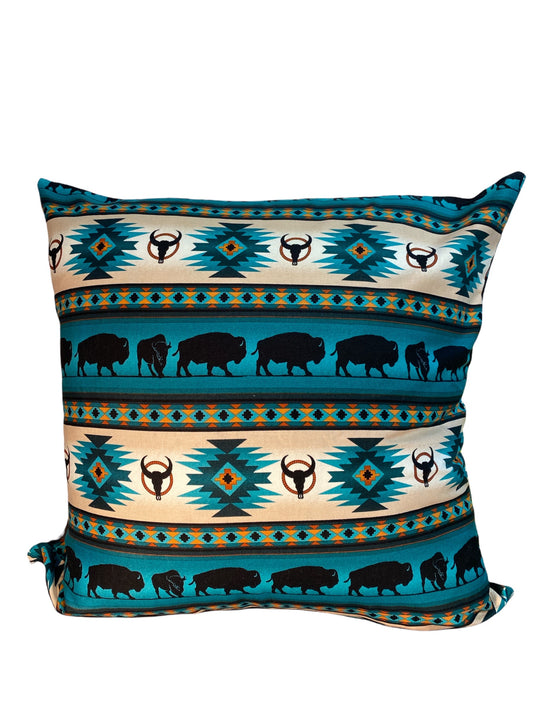 southwest buffalo pillow inrugco