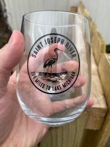 st Joseph river great blue heron wine inrugco