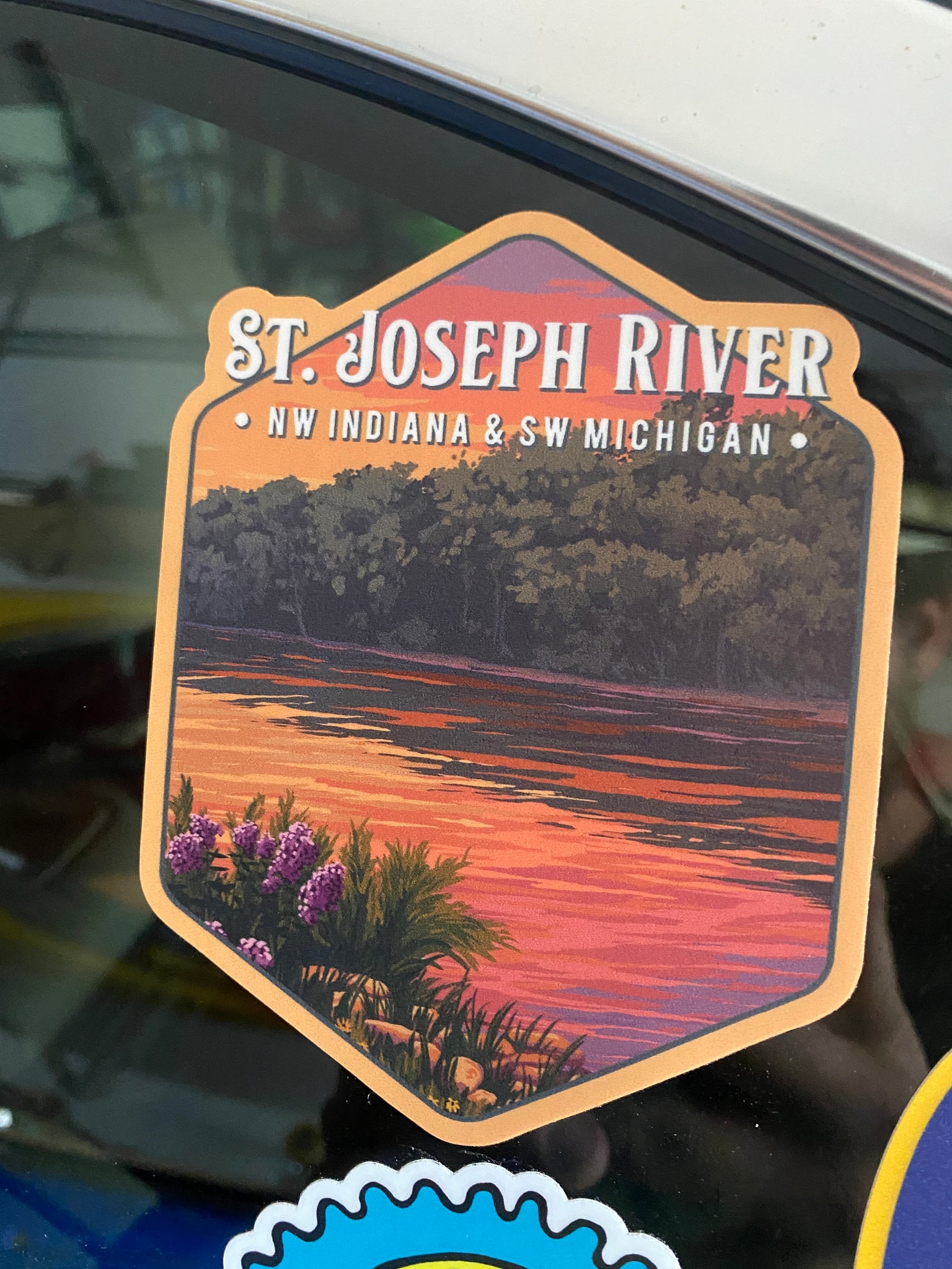 Load image into Gallery viewer, st Joseph River sticker sunset
