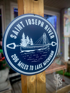 Saint Joseph River Metal Sign