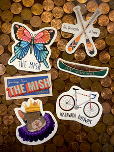Mishawaka Riverwalk Bicycle Sticker