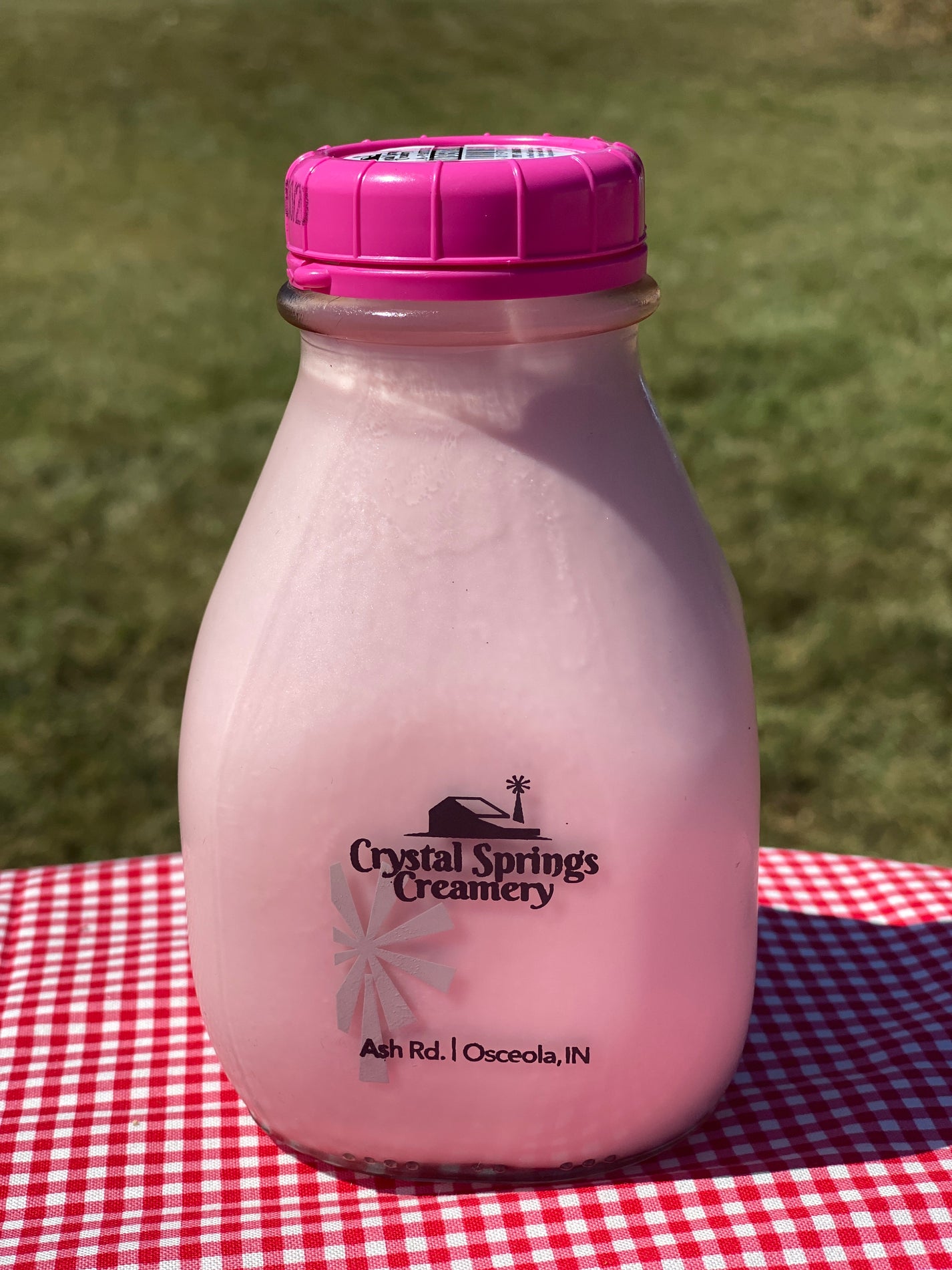 Crystal Springs Creamery Pint Strawberry Milk InRugCo InRugCo