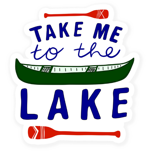 take me to the lake vinyl sticker